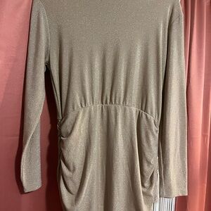 Gold Long Sleeve Dress